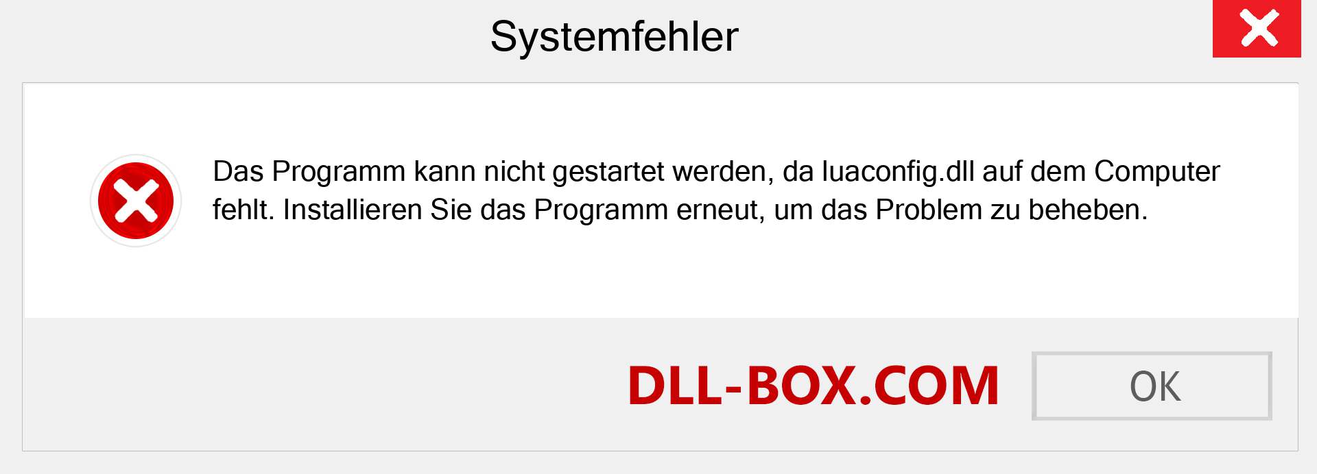 luaconfig.dll-Datei fehlt?. Download für Windows 7, 8, 10 - Fix luaconfig dll Missing Error unter Windows, Fotos, Bildern